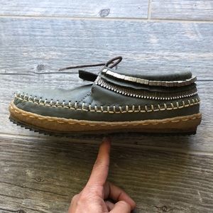 Laidback London Handmade Beaded Moccasins Size 36